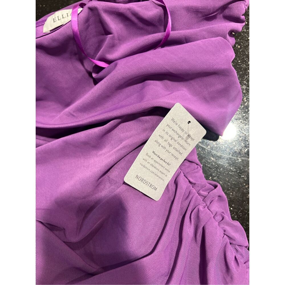 Elliatt Purple One-Shoulder Wedding Dress - Picture 11 of 12